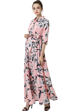 Load image into Gallery viewer, Kimi + Kai Maternity &quot;Cora&quot; Nursing Maxi Shirt Dress