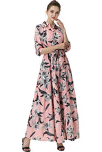 Load image into Gallery viewer, Kimi + Kai Maternity &quot;Cora&quot; Nursing Maxi Shirt Dress