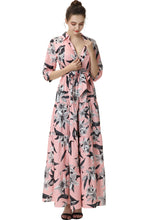 Load image into Gallery viewer, Kimi + Kai Maternity &quot;Cora&quot; Nursing Maxi Shirt Dress