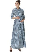 Load image into Gallery viewer, Kimi + Kai Maternity &quot;Ruby&quot; Nursing Maxi Shirt Dress