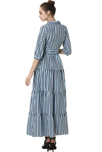 Kimi + Kai Maternity "Ruby" Nursing Maxi Shirt Dress