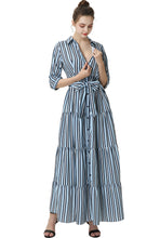 Load image into Gallery viewer, Kimi + Kai Maternity &quot;Ruby&quot; Nursing Maxi Shirt Dress