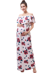 Kimi + Kai Maternity "Lydia" Nursing Floral Print Maxi Dress