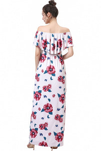 Kimi + Kai Maternity "Lydia" Nursing Floral Print Maxi Dress