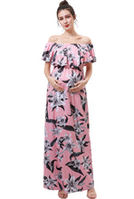 Load image into Gallery viewer, Kimi + Kai Maternity &quot;Clara&quot; Nursing Floral Print Maxi Dress