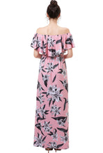 Load image into Gallery viewer, Kimi + Kai Maternity &quot;Clara&quot; Nursing Floral Print Maxi Dress