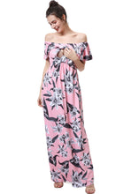 Load image into Gallery viewer, Kimi + Kai Maternity &quot;Clara&quot; Nursing Floral Print Maxi Dress