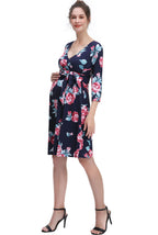 Kimi + Kai Maternity "Diana"Nursing Faux Wrap Dress