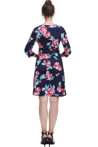 Kimi + Kai Maternity "Diana"Nursing Faux Wrap Dress