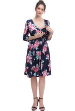 Load image into Gallery viewer, Kimi + Kai Maternity &quot;Diana&quot;Nursing Faux Wrap Dress
