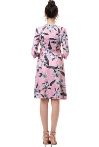 Kimi + Kai Maternity "Gracie"Nursing Faux Wrap Dress