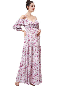 Kimi + Kai Maternity "Raina" Nursing Maxi Dress