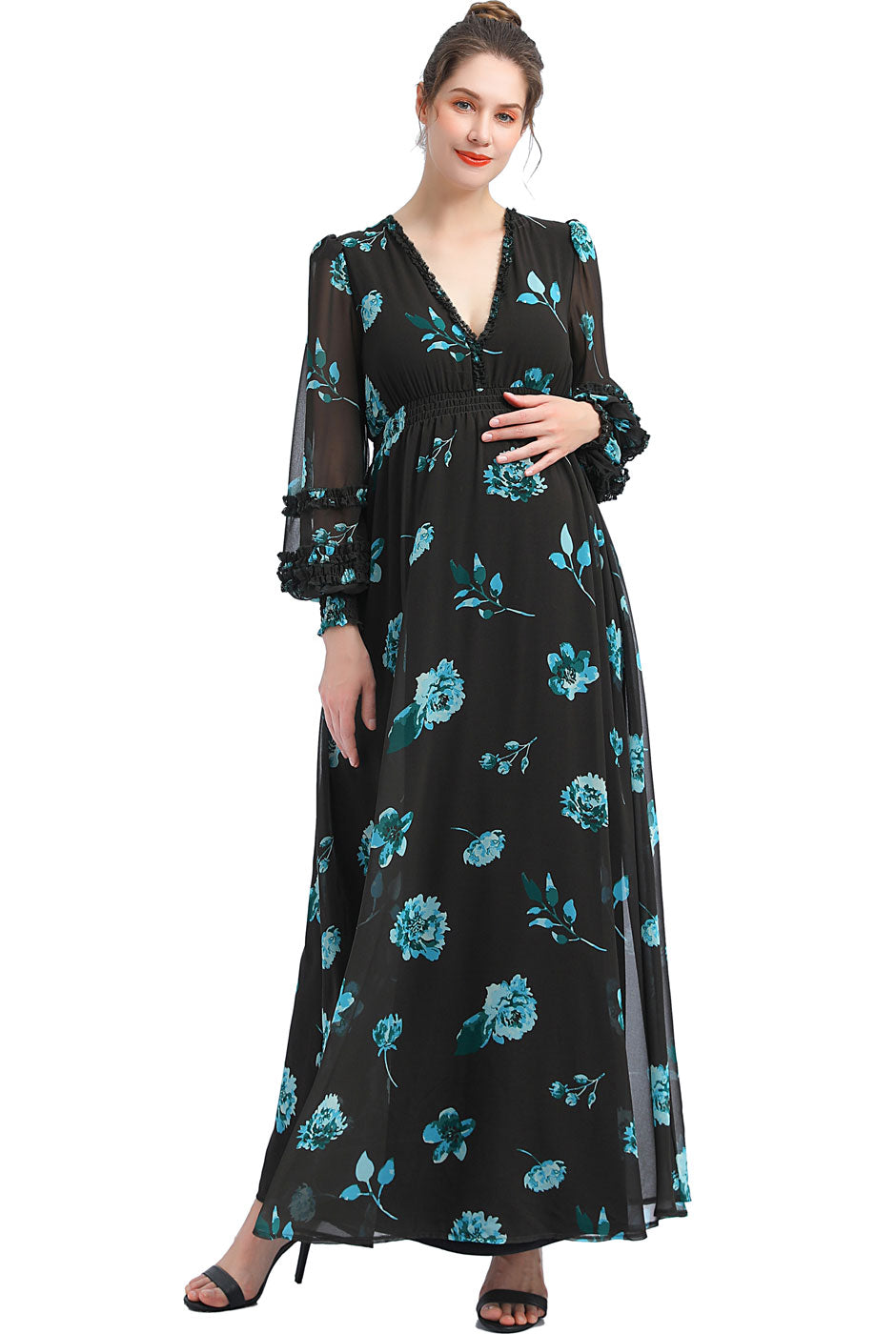 Kimi + Kai Maternity "Elena" Maxi Dress