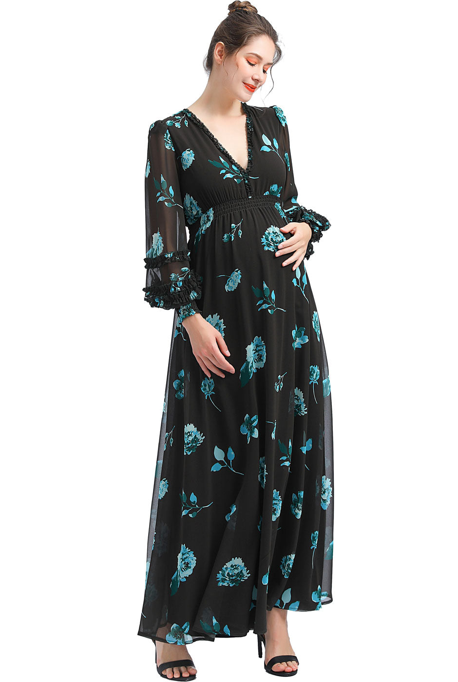 Kimi + Kai Maternity "Elena" Maxi Dress