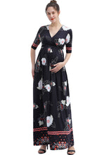 Load image into Gallery viewer, Kimi + Kai Maternity &quot;Eira&quot; V-Neck Maxi Nursing Dress