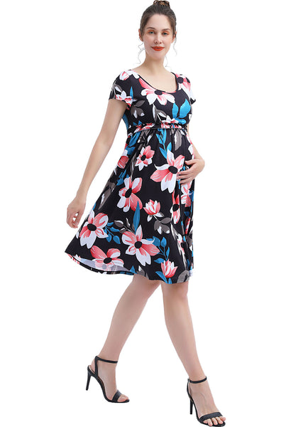 Kimi + Kai Maternity "Astrid" Nursing Skater Dress