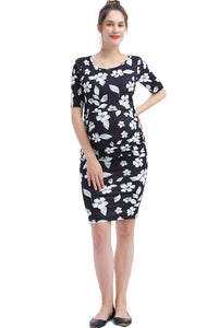 Kimi + Kai Maternity "Katy" Tiered Nursing Midi Dress