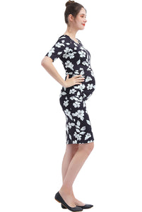 Kimi + Kai Maternity "Katy" Tiered Nursing Midi Dress