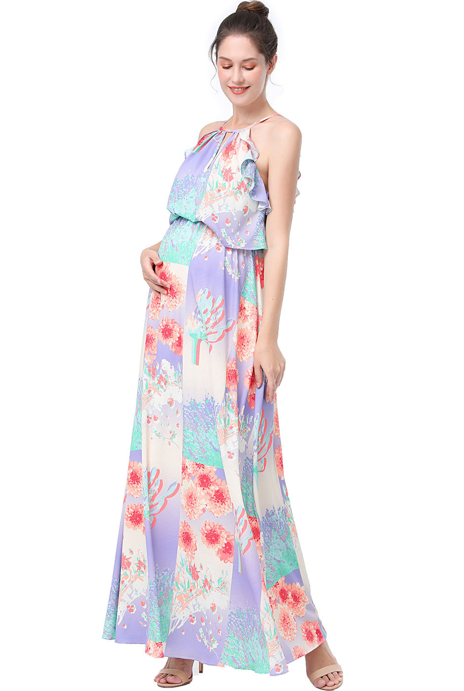 Kimi + Kai Maternity "Pixie" Nursing Maxi Dress