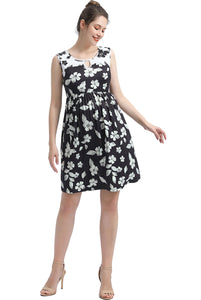Kimi + Kai Maternity "Nana" Colorblock Skater Dress