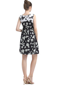 Kimi + Kai Maternity "Nana" Colorblock Skater Dress
