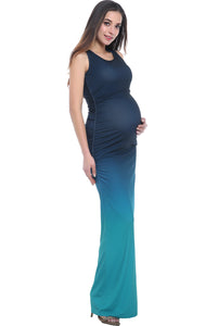 Kimi + Kai Maternity "Sonia" Ombre Tank Column Maxi Dress