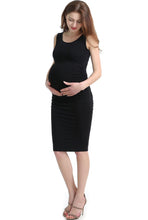 Load image into Gallery viewer, Kimi + Kai Maternity &quot;Delia&quot; Ruched Midi Dress