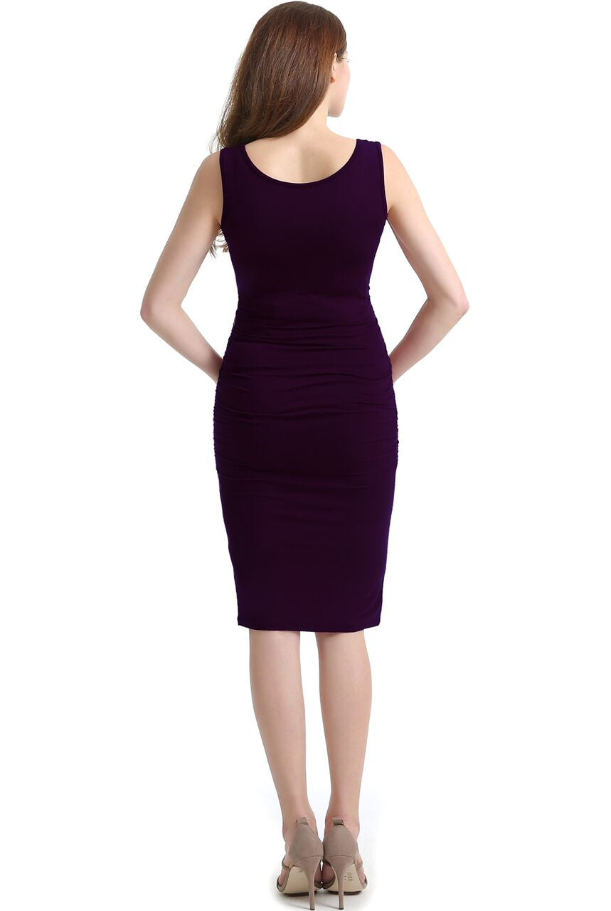 Kimi + Kai Maternity "Delia" Ruched Midi Dress