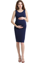 Load image into Gallery viewer, Kimi + Kai Maternity &quot;Delia&quot; Ruched Midi Dress