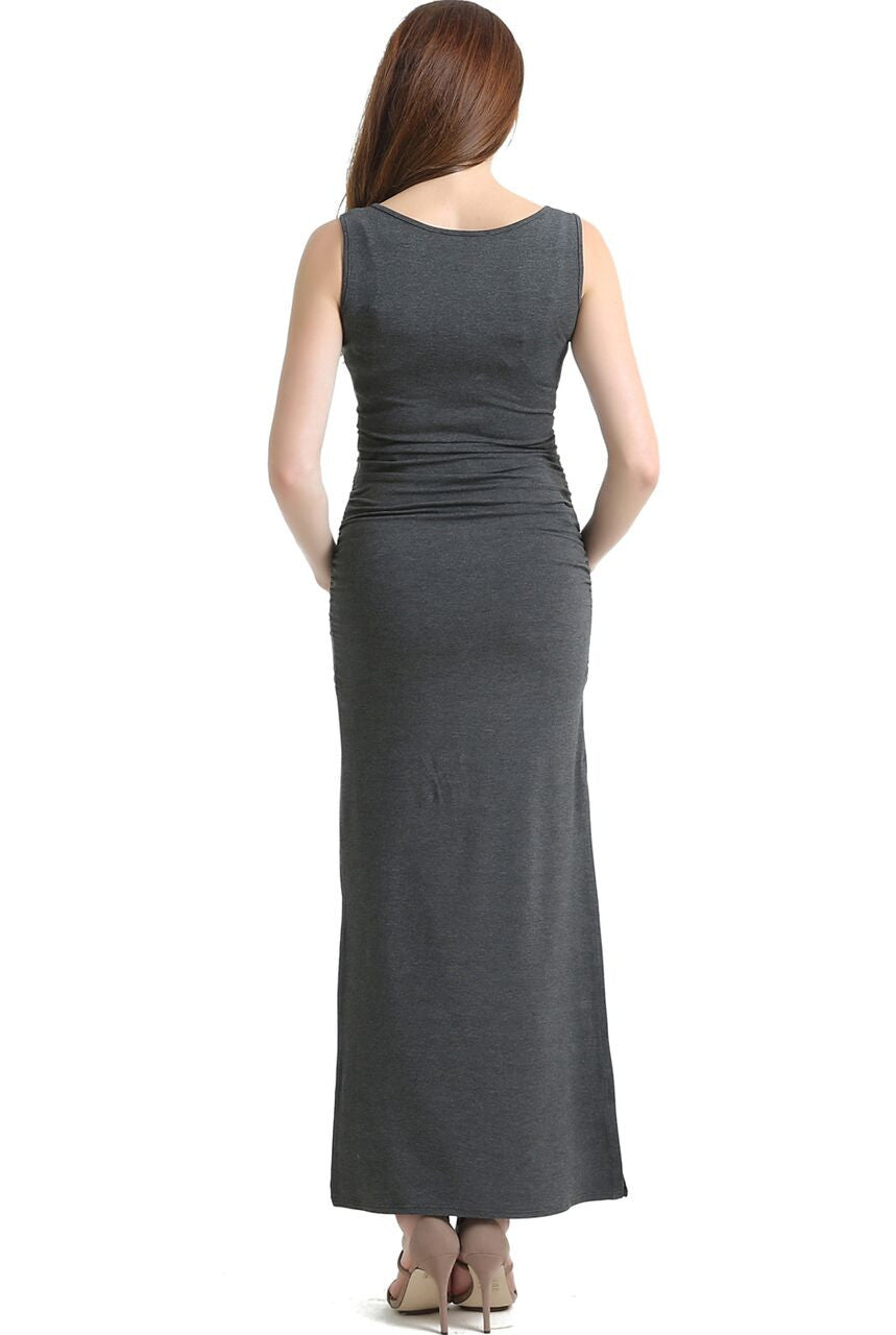 Kimi + Kai Maternity "Bethany" Lace Trim Maxi Dress