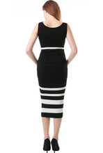 Load image into Gallery viewer, Kimi + Kai Maternity &quot;Miranda&quot; Colorblock Bodycon Midi Dress