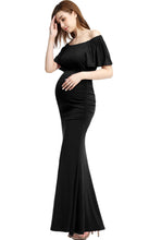 Load image into Gallery viewer, Kimi + Kai Maternity &quot;Abigail&quot; Off Shoulder Maxi Dress