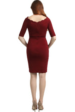 Load image into Gallery viewer, Kimi + Kai Maternity &quot;Kendall&quot; Off-Shoulder Midi Body Con Dress