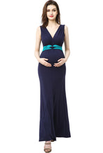 Load image into Gallery viewer, Kimi + Kai Maternity &quot;Scarlett&quot; Colorblock Nursing Maxi Dress