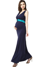 Load image into Gallery viewer, Kimi + Kai Maternity &quot;Scarlett&quot; Colorblock Nursing Maxi Dress