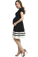 Load image into Gallery viewer, Kimi + Kai Maternity &quot;Theresa&quot; Colorblock Skater Dress