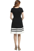 Load image into Gallery viewer, Kimi + Kai Maternity &quot;Theresa&quot; Colorblock Skater Dress