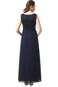 Kimi + Kai Maternity "Kyra" Lace Accent Maxi Dress
