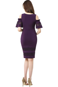 Kimi + Kai Maternity "Marissa" Cold Shoulder Sheath Dress