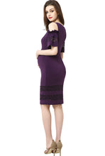 Load image into Gallery viewer, Kimi + Kai Maternity &quot;Marissa&quot; Cold Shoulder Sheath Dress