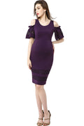 Kimi + Kai Maternity "Marissa" Cold Shoulder Sheath Dress