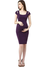 Load image into Gallery viewer, Kimi + Kai Maternity &quot;Julie&quot; Cold Shoulder Body-Con Dress