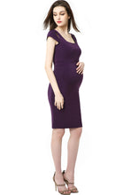 Load image into Gallery viewer, Kimi + Kai Maternity &quot;Julie&quot; Cold Shoulder Body-Con Dress