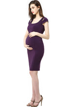 Load image into Gallery viewer, Kimi + Kai Maternity &quot;Julie&quot; Cold Shoulder Body-Con Dress