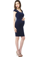 Load image into Gallery viewer, Kimi + Kai Maternity &quot;Julie&quot; Cold Shoulder Body-Con Dress