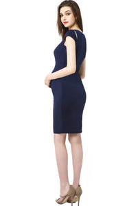 Kimi + Kai Maternity "Julie" Cold Shoulder Body-Con Dress