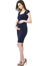 Load image into Gallery viewer, Kimi + Kai Maternity &quot;Julie&quot; Cold Shoulder Body-Con Dress