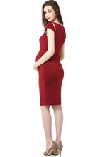 Load image into Gallery viewer, Kimi + Kai Maternity &quot;Julie&quot; Cold Shoulder Body-Con Dress