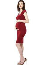 Load image into Gallery viewer, Kimi + Kai Maternity &quot;Julie&quot; Cold Shoulder Body-Con Dress