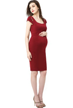 Load image into Gallery viewer, Kimi + Kai Maternity &quot;Julie&quot; Cold Shoulder Body-Con Dress